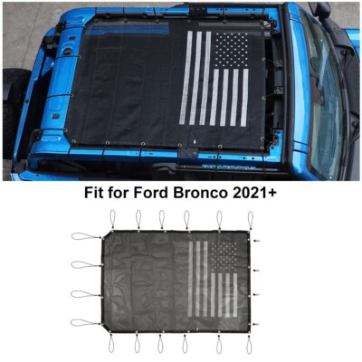 🏆American Flag Sunshade Mesh Bikini Top Roof Sun Shade For Ford