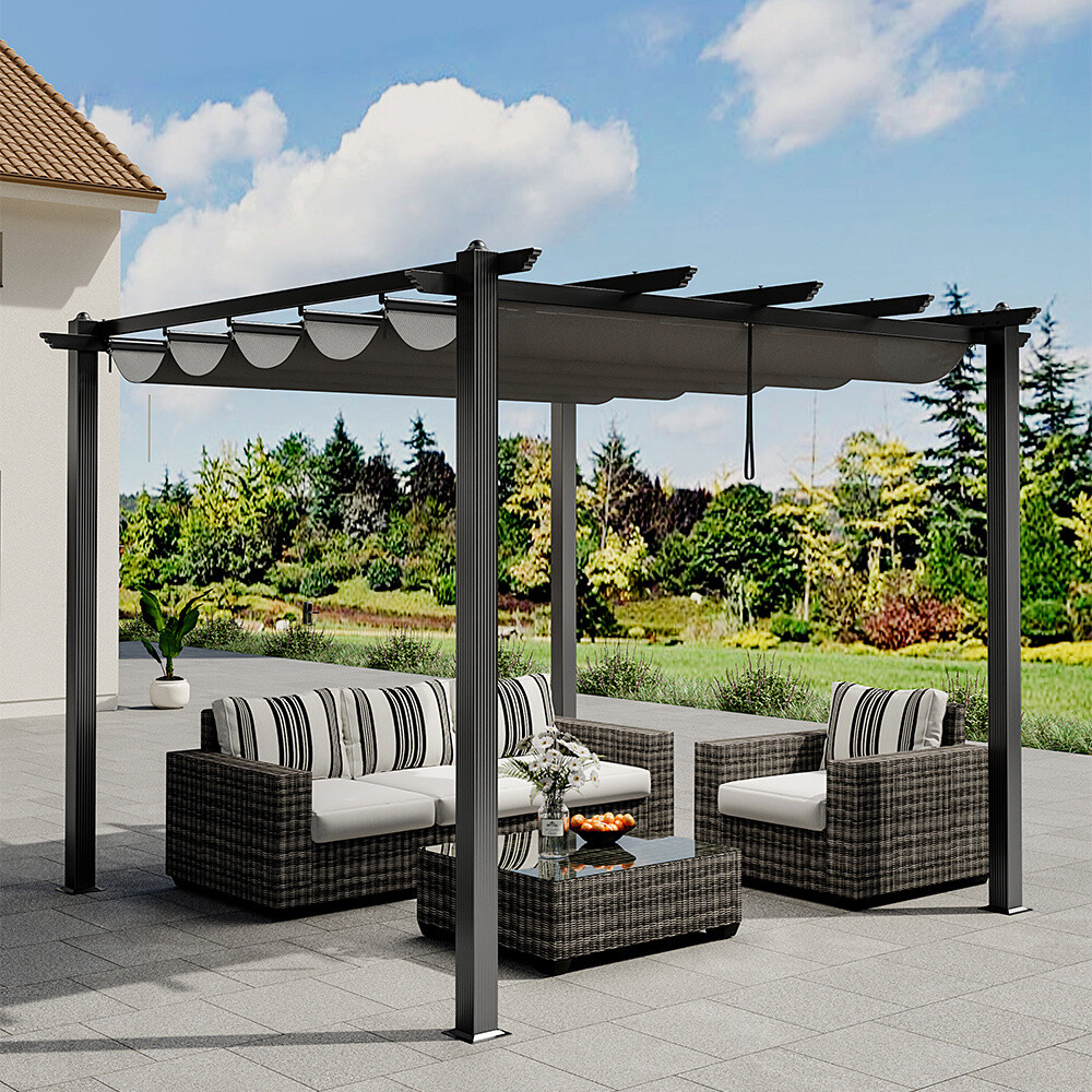 Garden Pergola Awning Gazebo Outdoor Canopy Furniture Barbecue