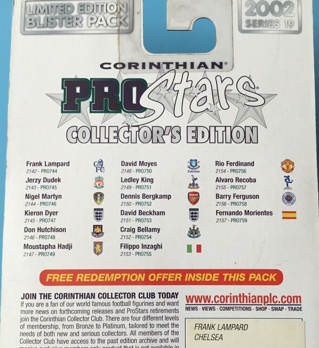 2 Corinthian Prostars Frank Lampard Chelsea PRO538 & PRO744