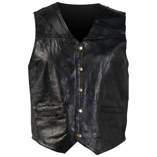 Giovanni Navarre Italian Stone Design Genuine Leather Vest - All Sizes - NEW