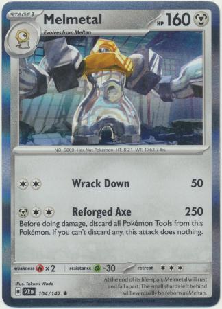 MELMETAL 104/142 STELLAR CROWN POKEMON (HOLO, NM)