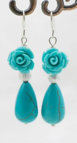 Orecchini di lusso turchese argento