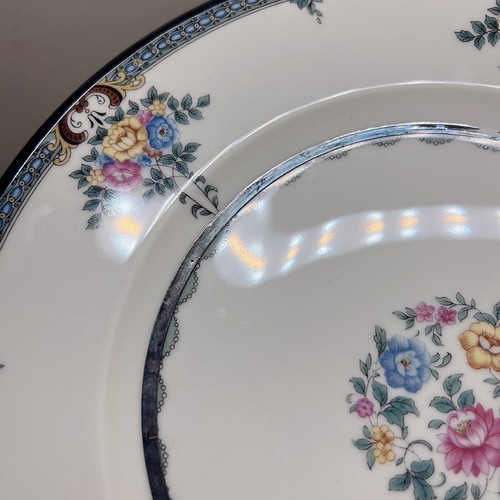 Crown Lion Ivory Plate Hutschenreuther Selb Bavaria Silver Overlay 11" Antique - Picture 3 of 7