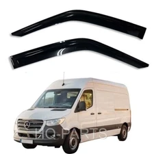 For 19-23 W907 Sprinter Smoke Tint Window Visors Sun Wind Rain Guard Deflector