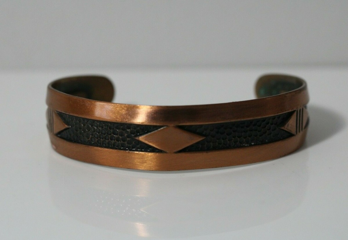 Vintage Copper Bell Trading Native American Cuff Bracelet | eBay