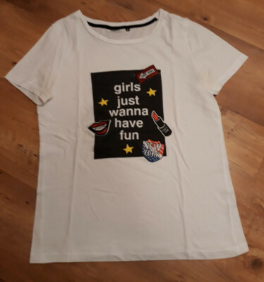 ONLY Damen T shirt ''Girls just wanna have fun'' Gr. M