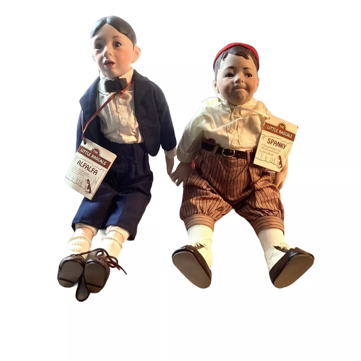 Vintage LITTLE RASCALS PORCELAIN DOLLS Spanky and Alfalfa