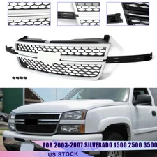 Summit White Grille w/ Black Mesh For 2003-07 Silverado 1500 2500 3500 HD Pickup