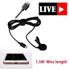 Lightning Clip Type Lapel Microphone Record Personal Live Cable 1.5 Meters