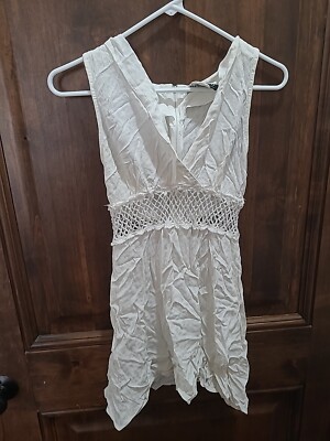 VTG All That Jazz A Line Dress White XS Romantic | eBay