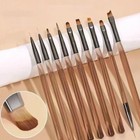 9PCS Nail Art Brush Set Gel Acrylic Liner Pen Detail Painting Manicure Tools UK
