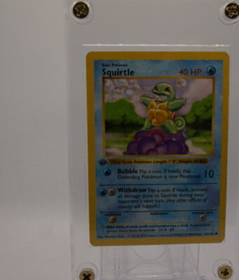 ebay squirtle pokemon card Squirtle Pokemon Card 1st Edition Excellent Condition