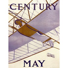 MAGAZINE COVER BIPLANE GLIDER FLY SKY HANG GLIDE 30X40 CMS FINE ART PRINT ART PO