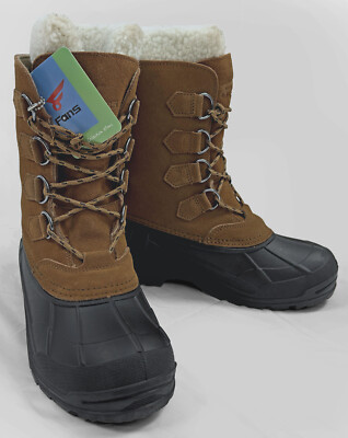 8Fans 10'' Waterproof Suede Snow Removable Insulated Inner Duck Boot Men's 8M