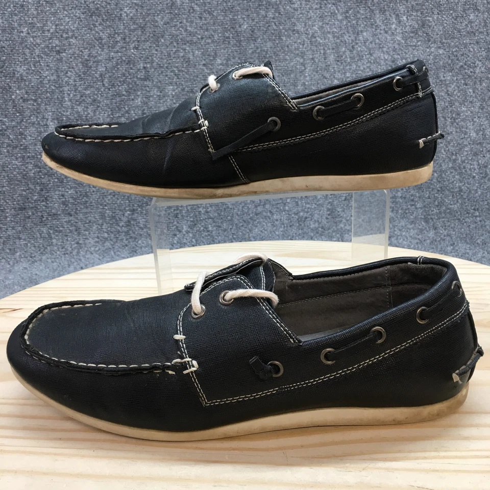 Zapatos Madden by Steve Madden para Hombres 11 Gamer Barco Cuero Azul Sin usar, punta baja Foto 2 de 4