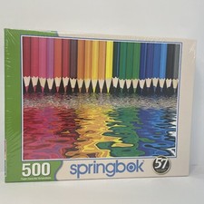 Springbok Jigsaw Puzzle 500-Piece Pencil Pushers Colorful Sealed Brand New 2E21