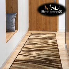 Hall Runner KARMEL ARABICA BROWN Width 70-100cm ABSTRACT extra long soft RUGS