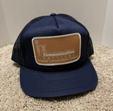 VTG Hat Cummunication Services Embroidered Patch Rope Hat Vintage Yupoong Hat