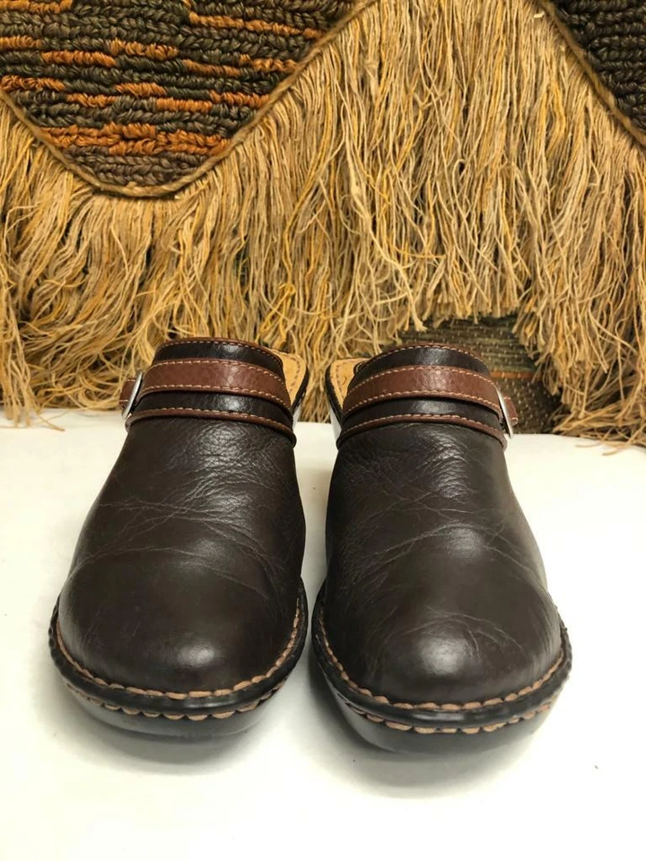 Sandalias Cherokee de cuero marrón para mujer zapatos cómodos sin cordones talla 8 Foto 4 de 4