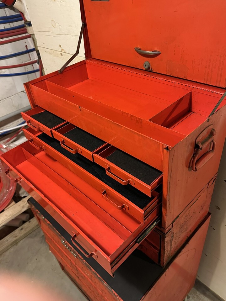 Snap On KR-56A Tool Chest, KR-420 Two Drawer Riser and KR-351 Cabinet ...