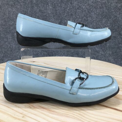 Jessica Sport Shoes Womens 9 M Gracie Casual Loafers Blue Faux Leather Slip On