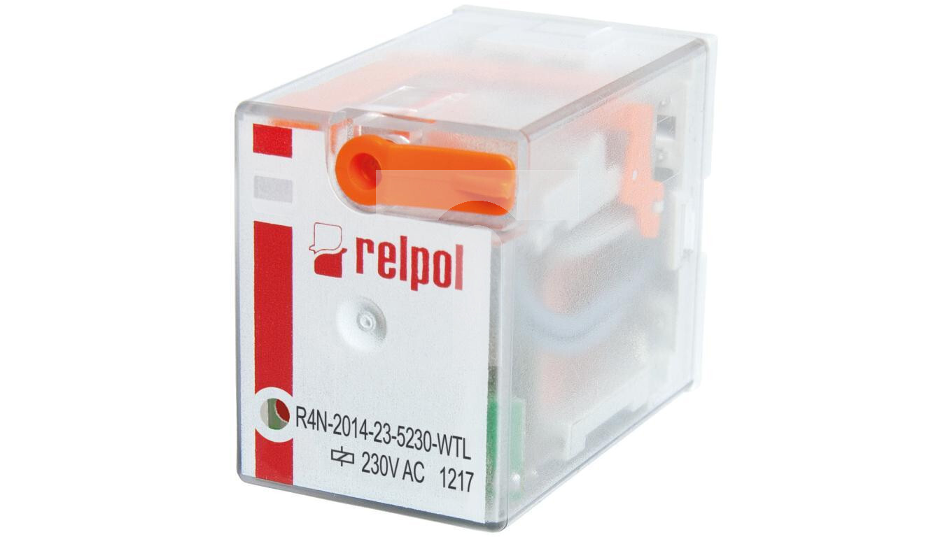 Industrial relay 4P 230V AC AgNi R4N-2014-23-5230-WTL A00004 /T2UK