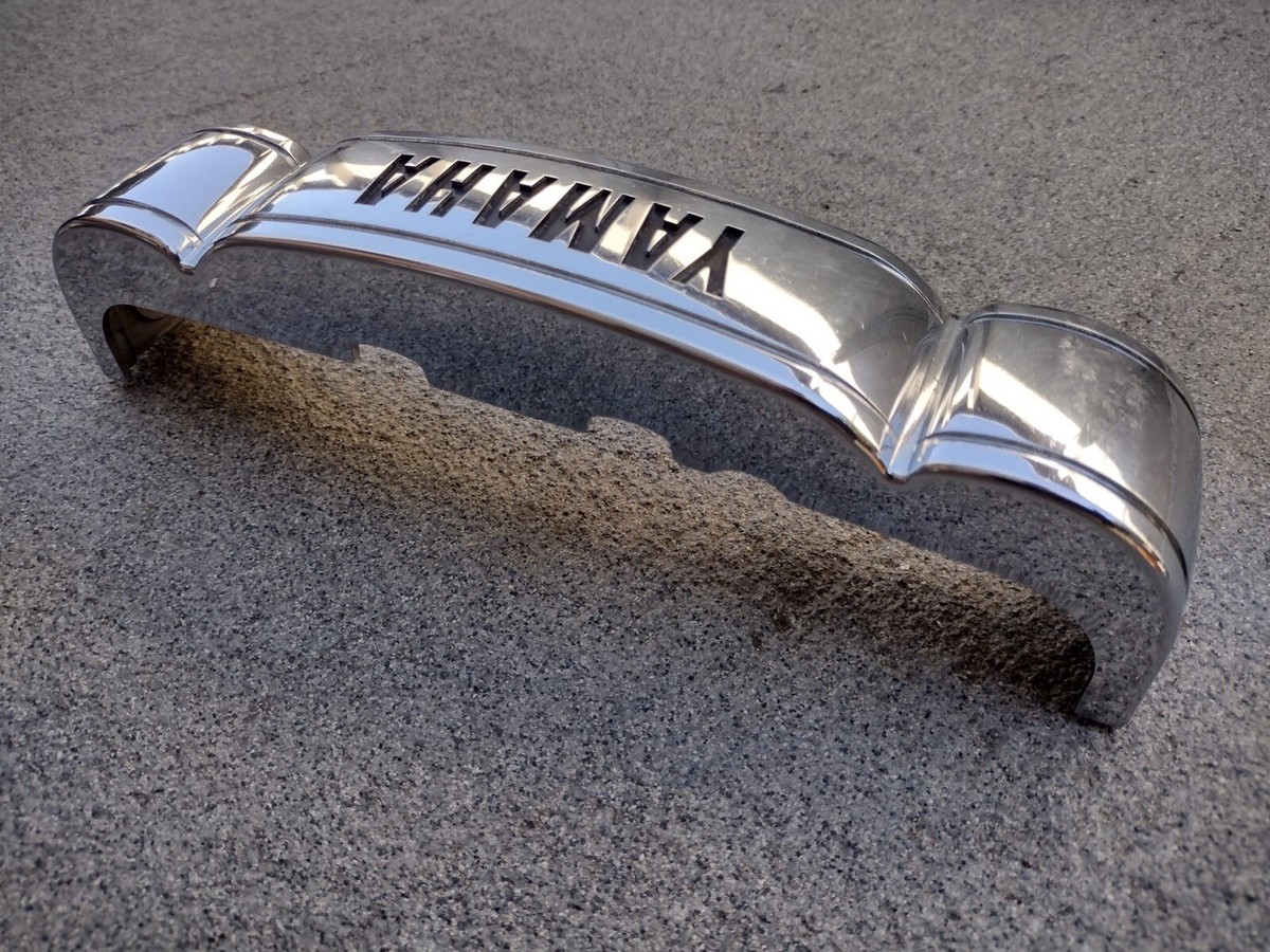 84-85 Yamaha Virago VX1000. Used factory fork chrome cover-emblem