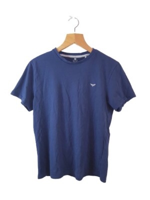 Threadbare Mens Short Sleeve Blue Basic Tunic T-Shirt Top Size Medium M Regular 