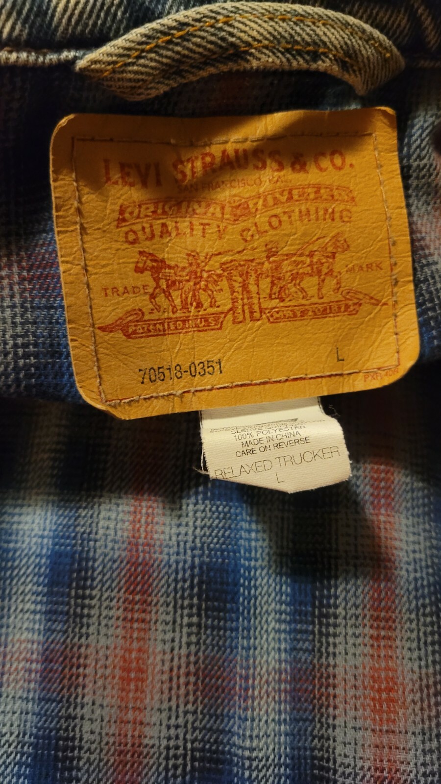 Vintage Levi Strauss Men's Trucker Jacket L Denim Jean 90s Lined Relaxed 70518