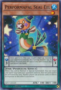 Performapal Seal Eel - MP17-EN129 - Common - 1st Edition x3 - Near Mint