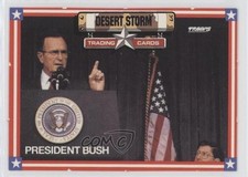 1991 Spectra Star Desert Storm Troops Series 1 George HW Bush #51 0e3