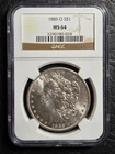 Beautiful 1885 O Morgan Silver Dollar NGC Graded MS 64