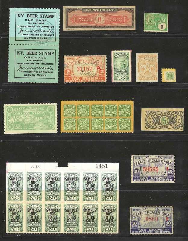 Lot of (54) Different US State Revenue Stamps MINT NICE LOOK!!! High Cat Value!