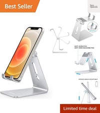 Adjustable Cell Phone Stand, Aluminum Desktop Cellphone Stand with Anti-Slip ...