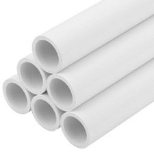 6Pcs 1 Inch PVC Pipe 17" Long White Sch40 Industrial PVC Pipes for Home DIY, ...