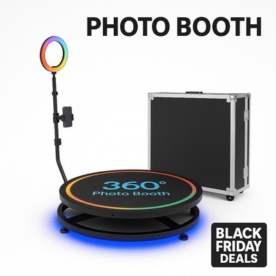 360 Photo, Video Booth 100cm LED Photo Booth With Flight Case BRAND NEW $1899