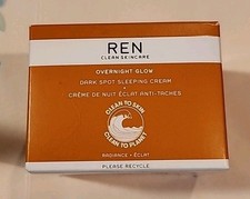 REN - OVERNIGHT GLOW - Dark Spot Sleeping Cream - 1.7 oz - New In Box