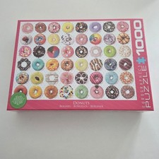 NEW Eurographics Donuts Jigsaw Puzzle Pink Multicolor 1000 Piece Unisex 1000pc