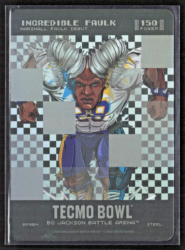 Incredible Faulk Marshall Faulk Bo Jackson Battle Arena Big Pixel Battlefoil SP
