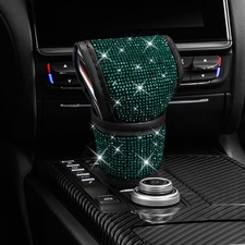 Bling Auto Gear Shift Knob Cover, Car Shifter Cover, Sparkly Crys Color: Green