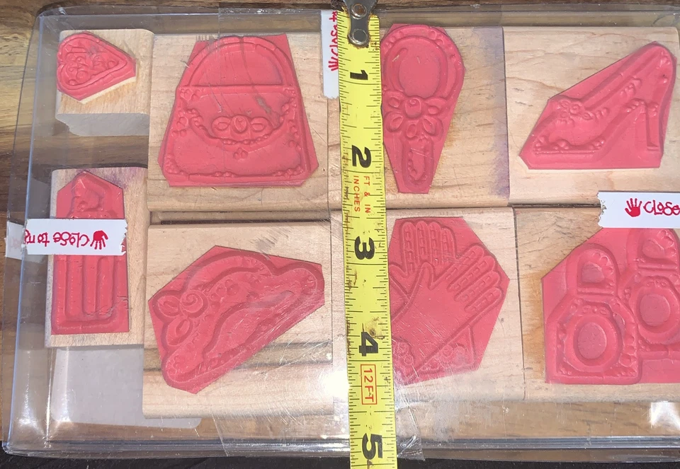 JRL DESIGN Cerca de Mi Corazón Estampilla de Goma Cartera Sombrero Zapato Guante MIS COSAS FAVORITAS Foto 4 de 4