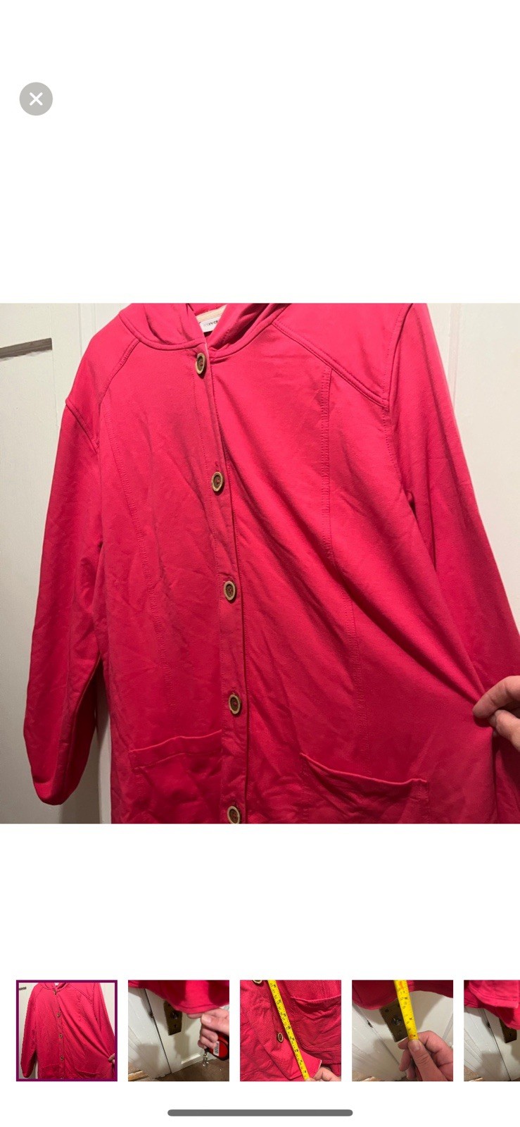 Susan Graver Button -Down Lightweight  Jacket Siz… - image 1