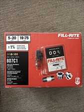 Fill-Rite 807C1 Mechanical Flow Meter Heavy-Duty NPT Threads, 1' Inlet/1' Outlet