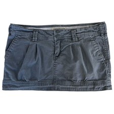 Y2K ABERCROMBIE FITCH LOW RISE GREY MINI SKIRT