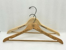Lot of 2 Vintage Wooden Hangers EDGEWATER BEACH HOTEL and LA SALLE HOTEL Chicago