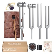 Tuning Forks for Healing 4 Set 128Hz, 136.1Hz, 256Hz  384Hz 