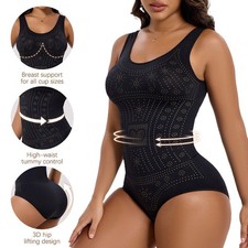 High Waist Bodysuit Shapewear Tummy Control Butt Lifter Seamless Body Shaper