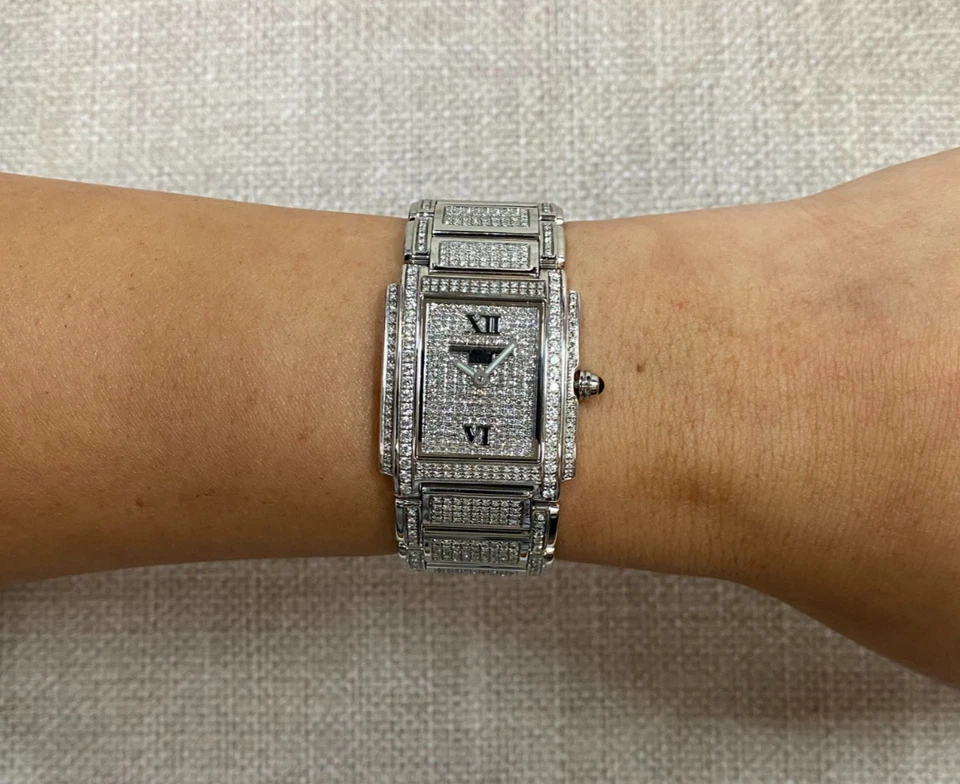 Patek Philippe Twenty~4 Stainless Steel & Pave Diamond Ladies Watch 24 4910 - Image 4 of 4