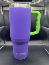 Yukon Outfitters Purple and Bright Green 40oz Stainless Steel Tumbler No Straw