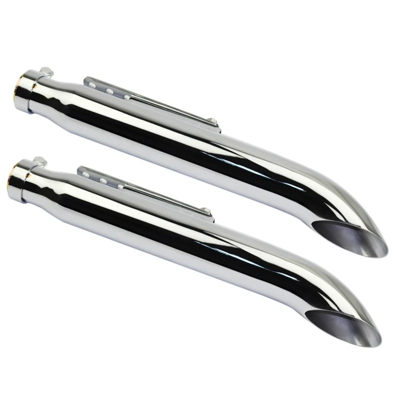 Par de silenciadores de escape para Harley Chopper Suzuki VL125 VL800 VL1500 Intruder Foto 2 de 4
